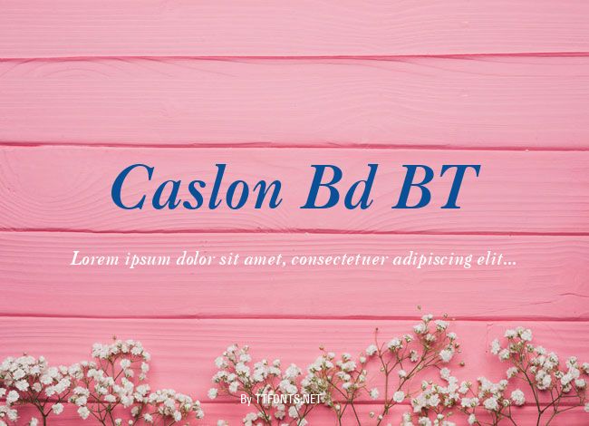 Caslon Bd BT example